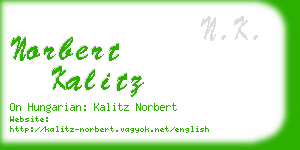 norbert kalitz business card